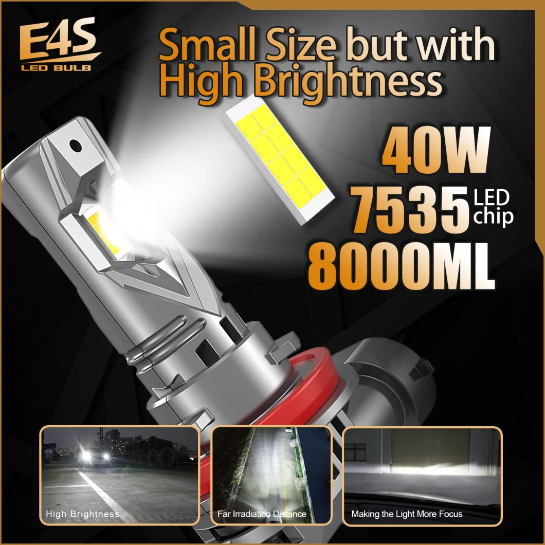 Auto LED Headlight Bulb High Power 1: 1 Size Mini Size H3w LED Car Headlight H3w LED Car Light