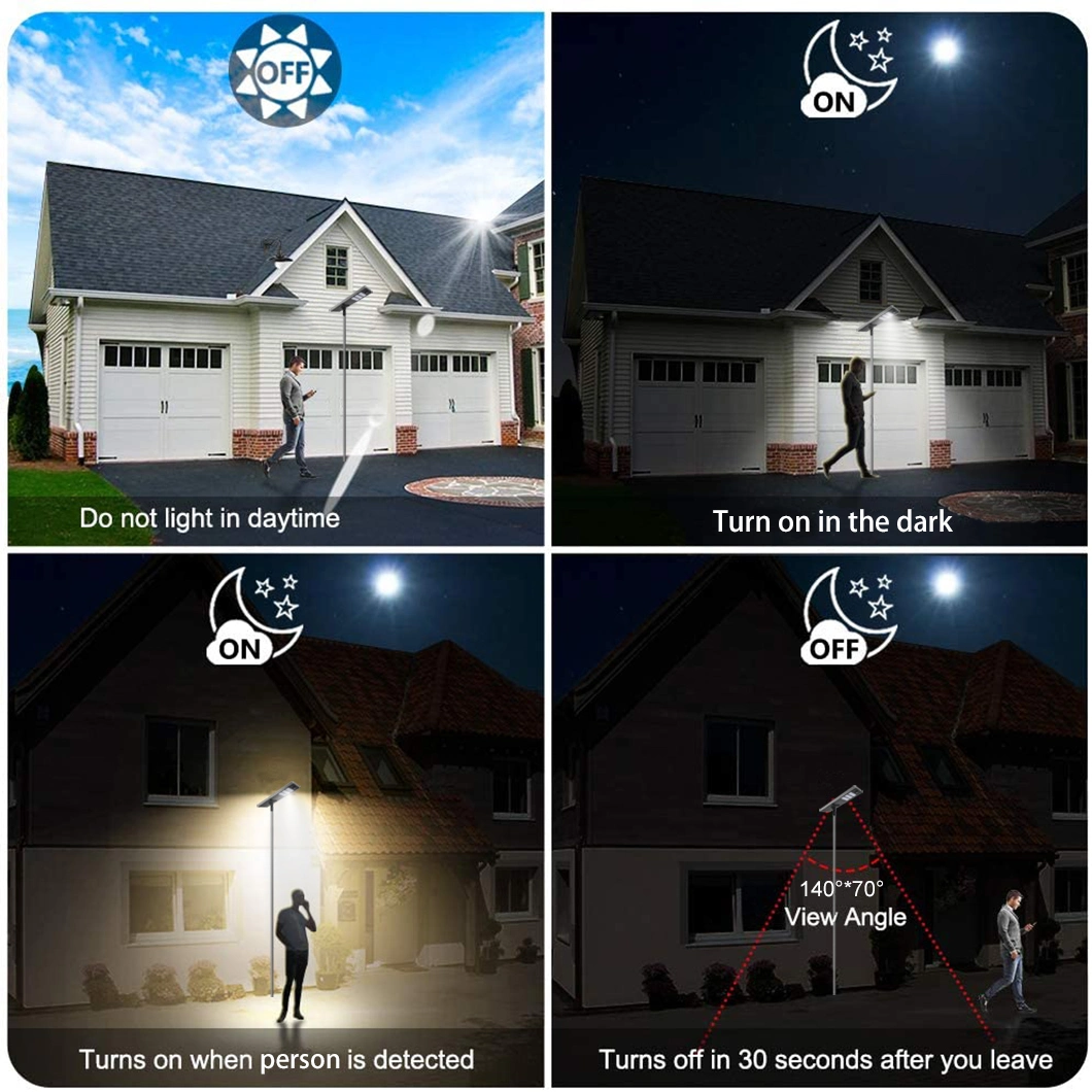 IP65 New Design with Motion Sensor Energy Saving 40W 60W 80W 120W All in One Solar Street Light