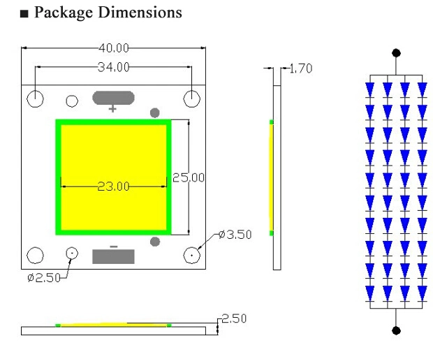 Gmkj Cost Efficient Copper Base 30W COB LED Flip Chip