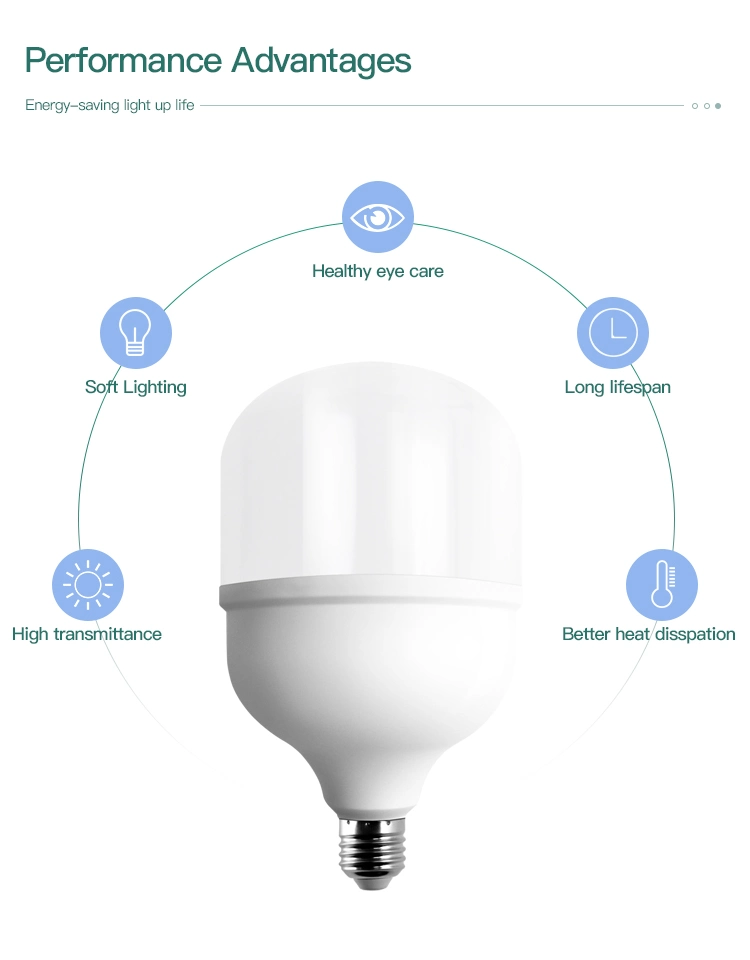 High Power Energy Saving B22 E27 LED Bulb Lamp T Shape Lampada 20W 30W 40W 50W 60W Column LED Light Bulb